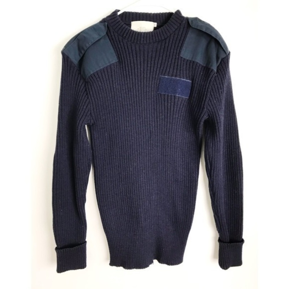 VINTAGE • 1950s Vintage Navy Wool Authentic Military Sweater